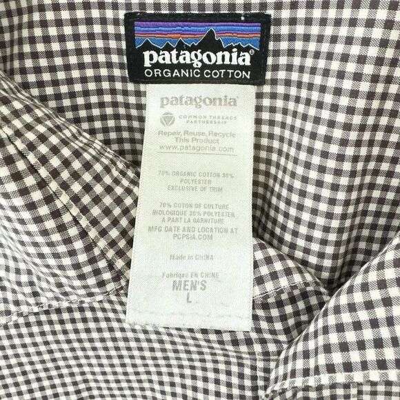 Patagonia Black and White Checkered Casual Button Down Shirt - Picture 4 of 9